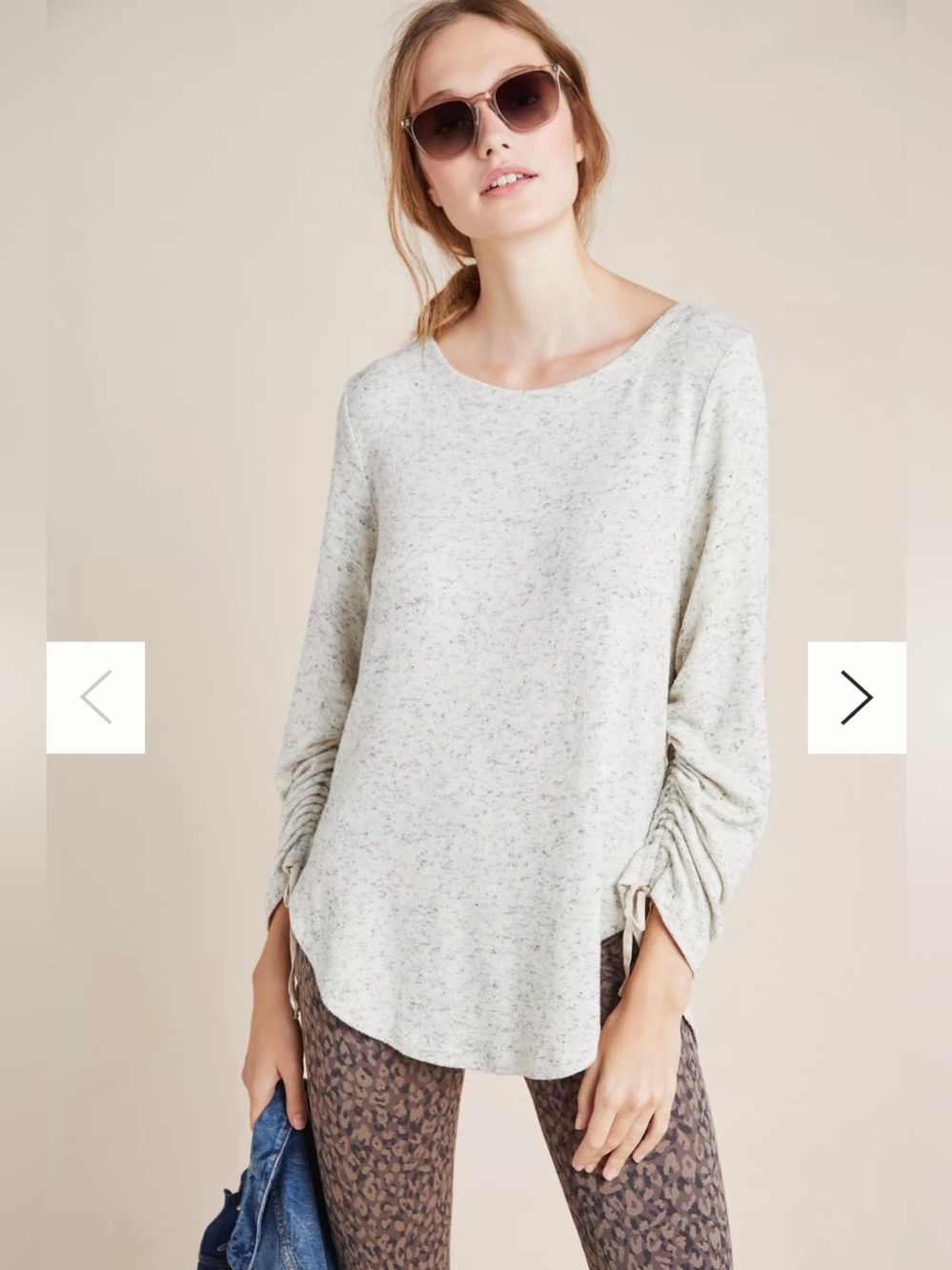 Anthropologie Saturday Sunday Marisa ribbed tunic heather gray size large